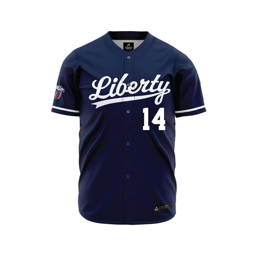 Liberty - NCAA Baseball : Peter Johnson - Navy Jersey-0