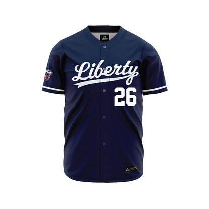 Liberty - NCAA Baseball : Tucker Moore - Navy Jersey-0
