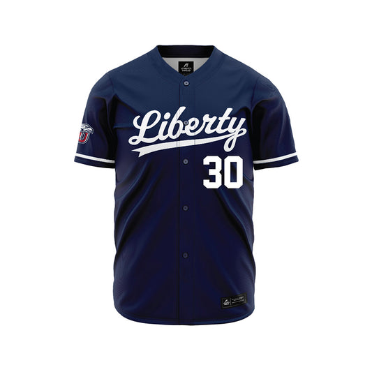 Liberty - NCAA Baseball : Joshua Campos - Navy Jersey-0