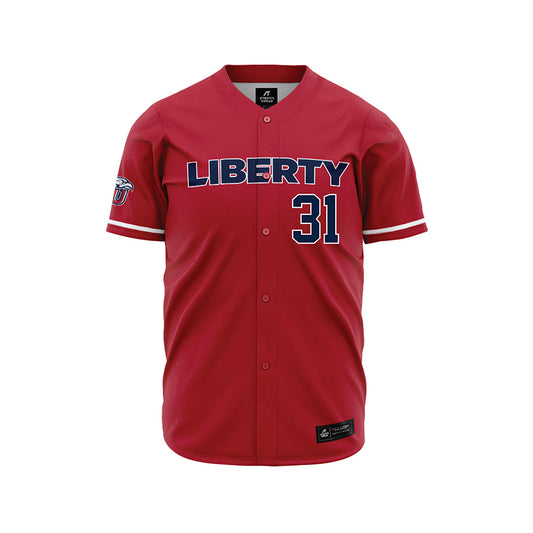Liberty - NCAA Baseball : Kaleb Smith - Red Jersey-0