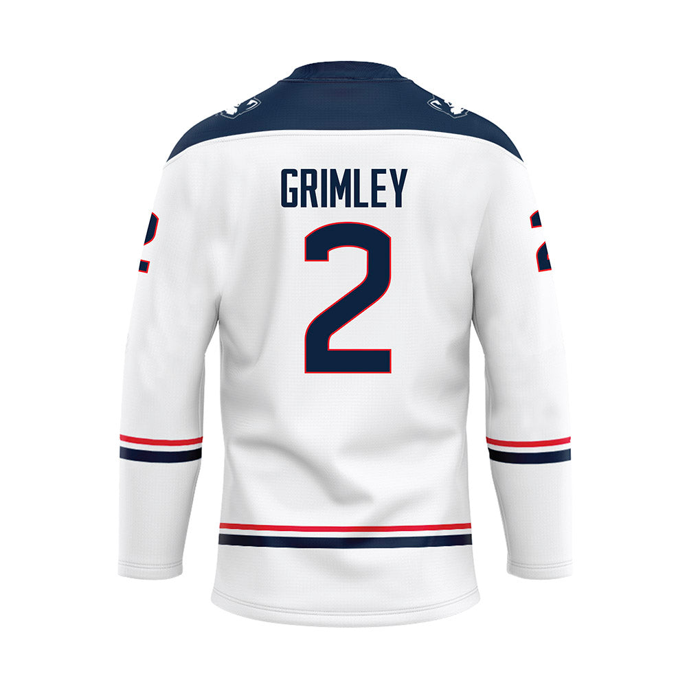 UConn - NCAA Women's Ice Hockey : Camryn Grimley - White Hockey Jersey-1