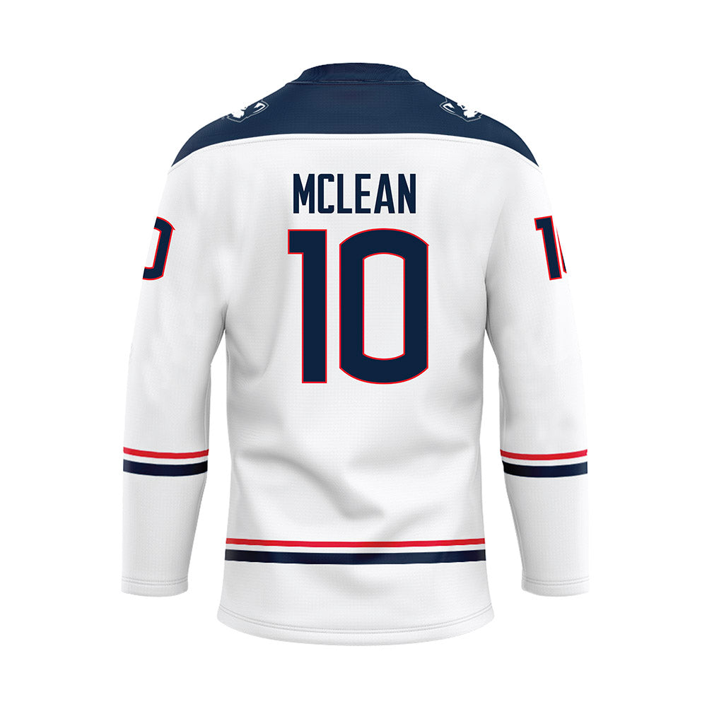 UConn - NCAA Women's Ice Hockey : Callie McLean - White Hockey Jersey-1