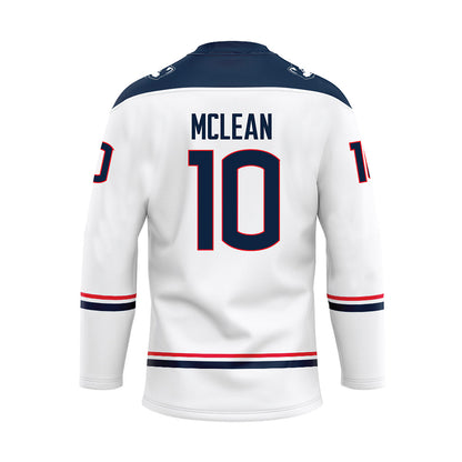 UConn - NCAA Women's Ice Hockey : Callie McLean - White Hockey Jersey-1