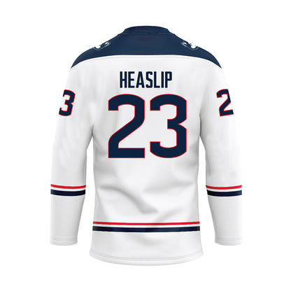 UConn - NCAA Men's Ice Hockey : Tabor Heaslip - White Hockey Jersey