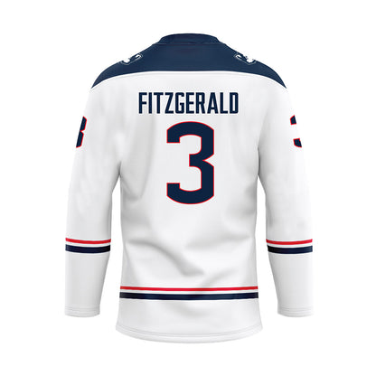 UConn - NCAA Men's Ice Hockey : Kevin Fitzgerald - White Hockey Jersey