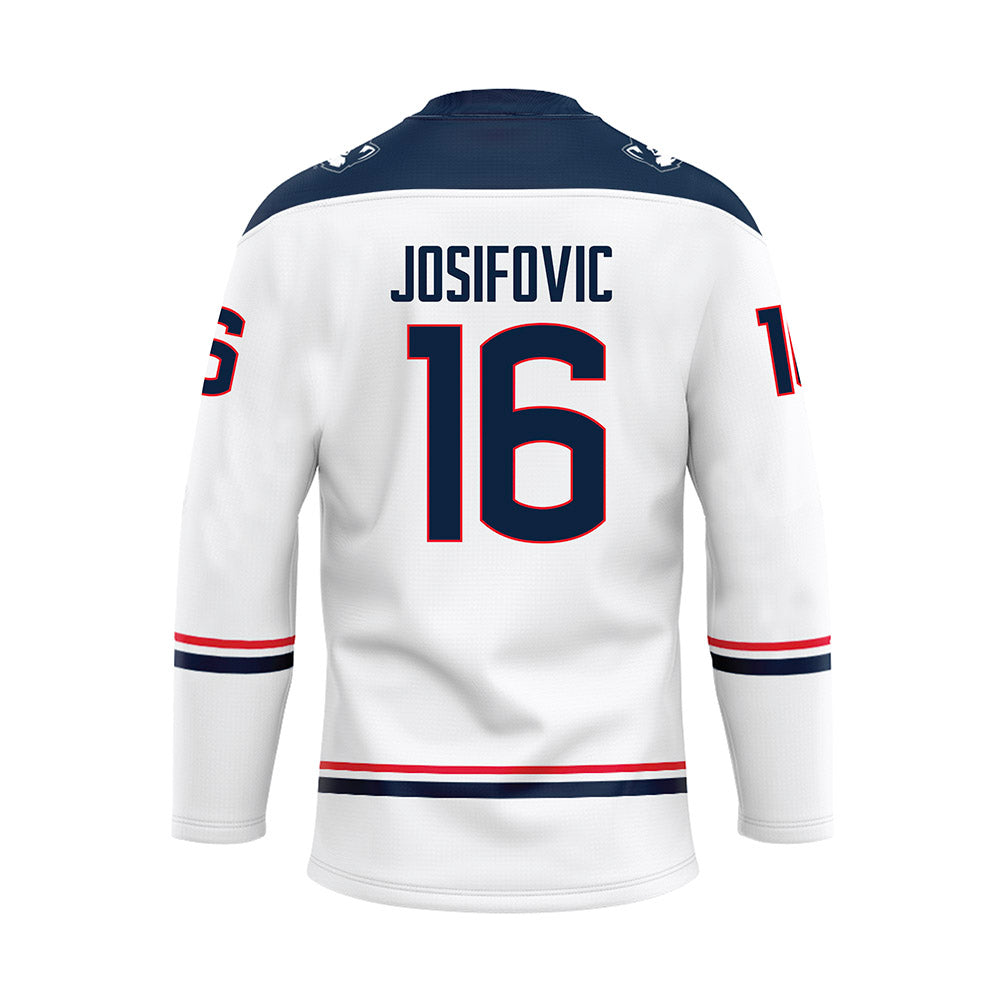 UConn - NCAA Women's Ice Hockey : Kyla Josifovic - White Hockey Jersey