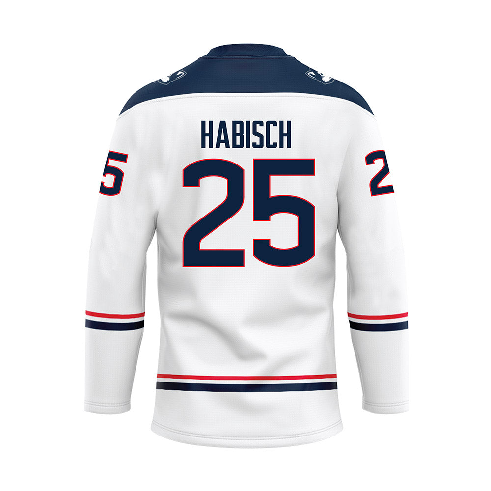 UConn - NCAA Women's Ice Hockey : Jada Habisch - White Hockey Jersey