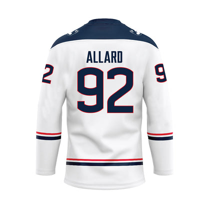 UConn - NCAA Women's Ice Hockey : Ashley Allard - White Hockey Jersey