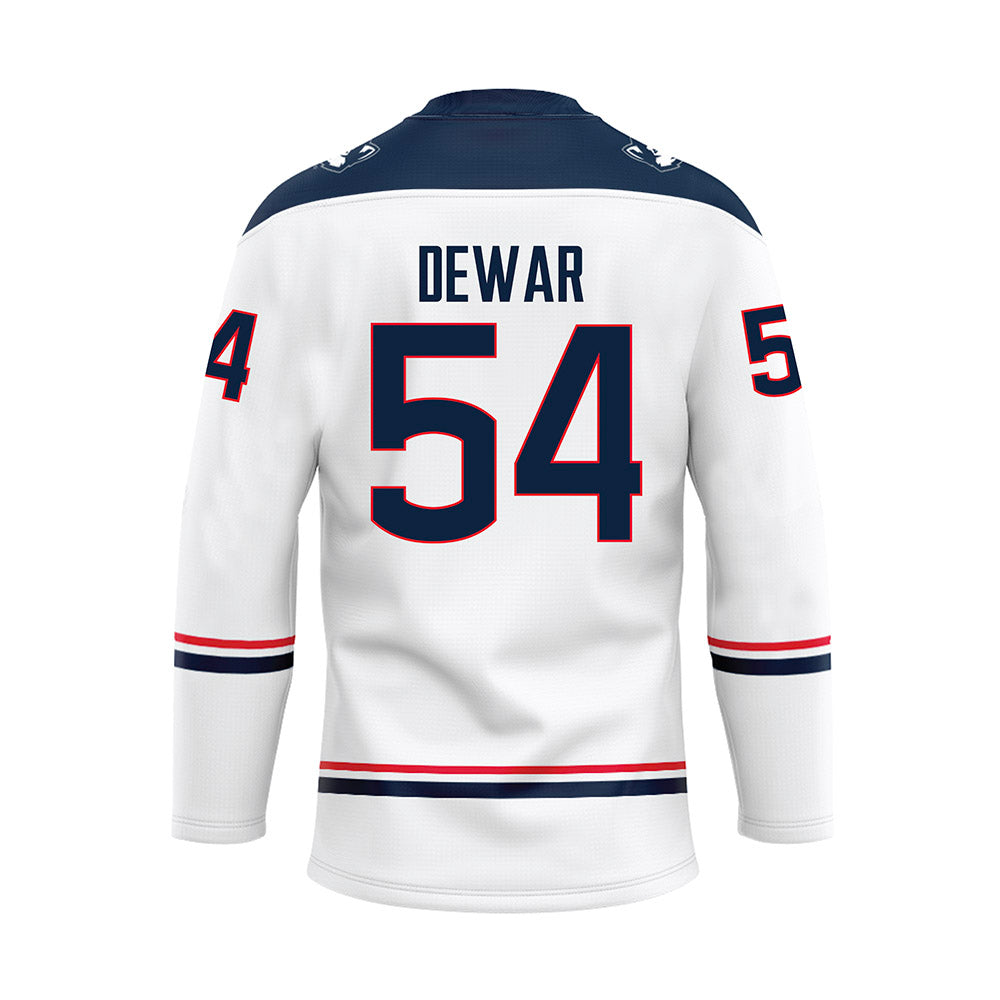 UConn - NCAA Women's Ice Hockey : Livvy Dewar - White Hockey Jersey