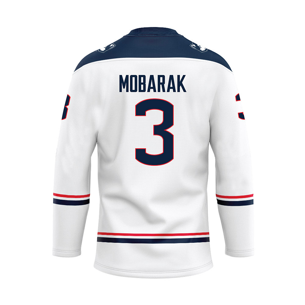 UConn - NCAA Women's Ice Hockey : Martha Mobarak - White Hockey Jersey