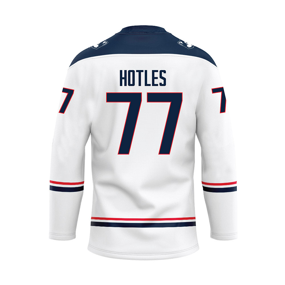 UConn - NCAA Women's Ice Hockey : Sadie Hotles - White Hockey Jersey-1