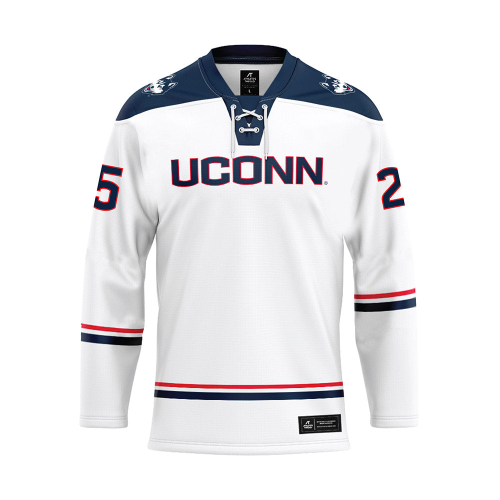 UConn - NCAA Women's Ice Hockey : Jada Habisch - White Hockey Jersey