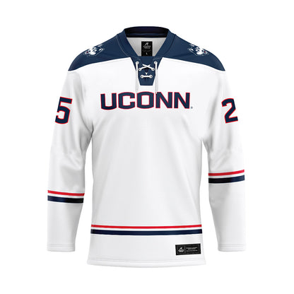 UConn - NCAA Women's Ice Hockey : Jada Habisch - White Hockey Jersey