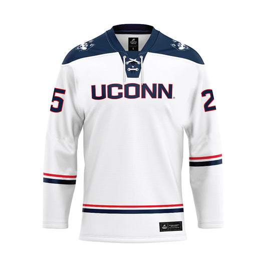 UConn - NCAA Women's Ice Hockey : Jada Habisch - White Hockey Jersey