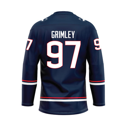 UConn - NCAA Women's Ice Hockey : Riley Grimley - Navy Hockey Jersey