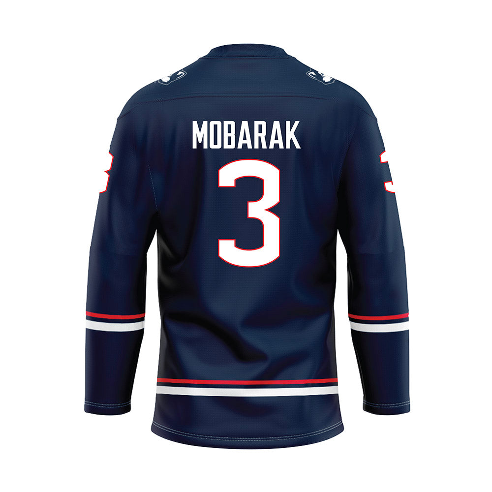 UConn - NCAA Women's Ice Hockey : Martha Mobarak - Navy Hockey Jersey