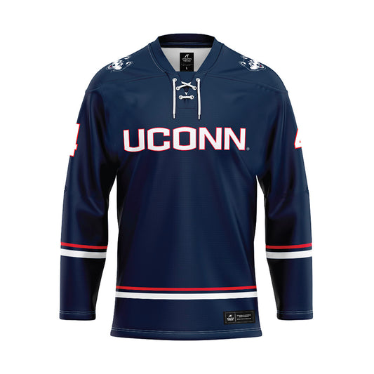 UConn - NCAA Women's Ice Hockey : Teagan Vaughan - Navy Hockey Jersey-0