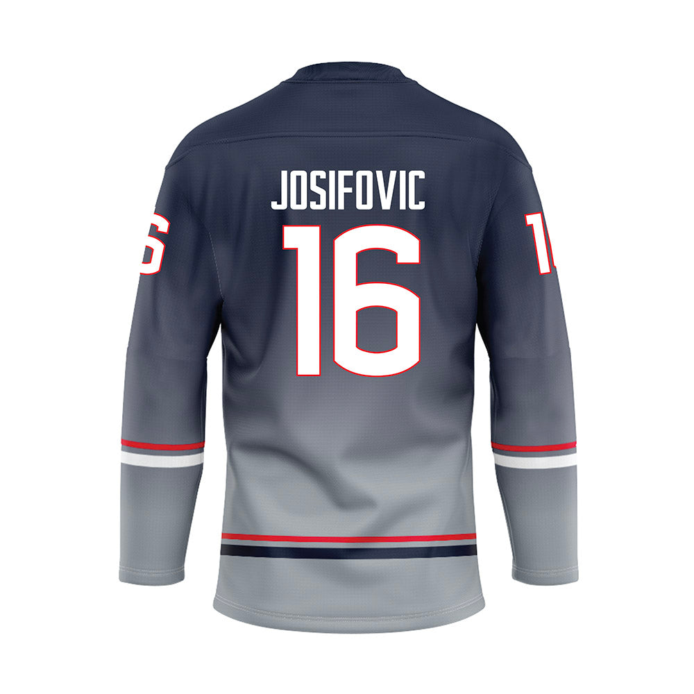 UConn - NCAA Women's Ice Hockey : Kyla Josifovic - Grey Hockey Jersey