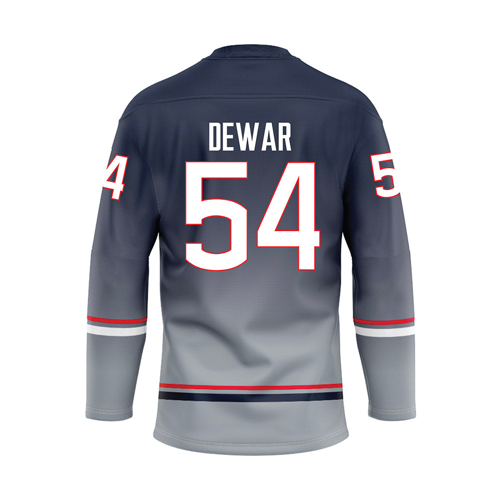 UConn - NCAA Women's Ice Hockey : Livvy Dewar - Grey Hockey Jersey