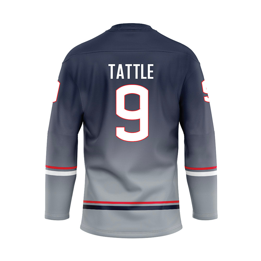 UConn - NCAA Men's Ice Hockey : Ryan Tattle - Grey Hockey Jersey