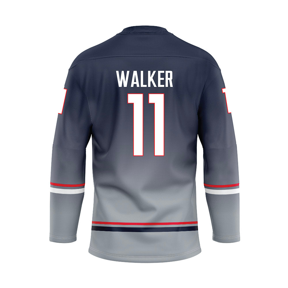 UConn - NCAA Women's Ice Hockey : Christina Walker - Grey Hockey Jersey