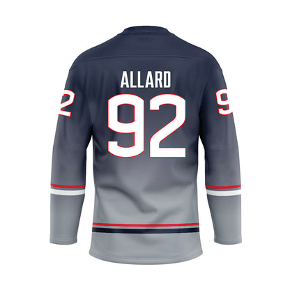 UConn - NCAA Women's Ice Hockey : Ashley Allard - Grey Hockey Jersey