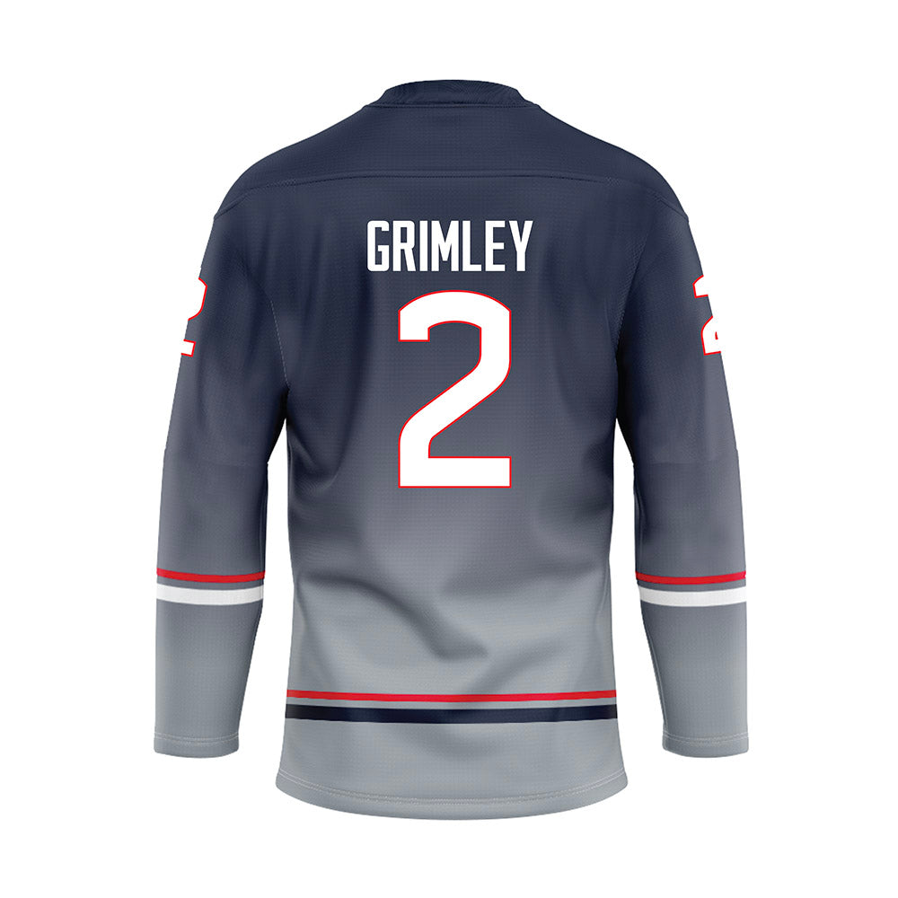 UConn - NCAA Women's Ice Hockey : Camryn Grimley - Grey Hockey Jersey-1