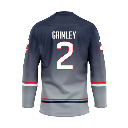 UConn - NCAA Women's Ice Hockey : Camryn Grimley - Grey Hockey Jersey-1