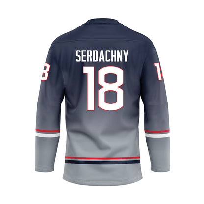 UConn - NCAA Women's Ice Hockey : Maya Serdachny - Grey Hockey Jersey