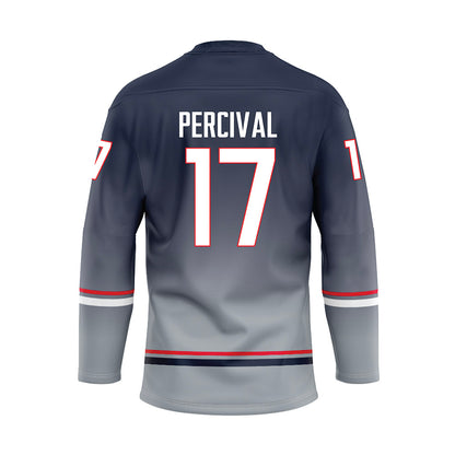 UConn - NCAA Men's Ice Hockey : Jake Percival - Grey Hockey Jersey