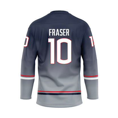 UConn - NCAA Men's Ice Hockey : Tristan Fraser - Grey Hockey Jersey