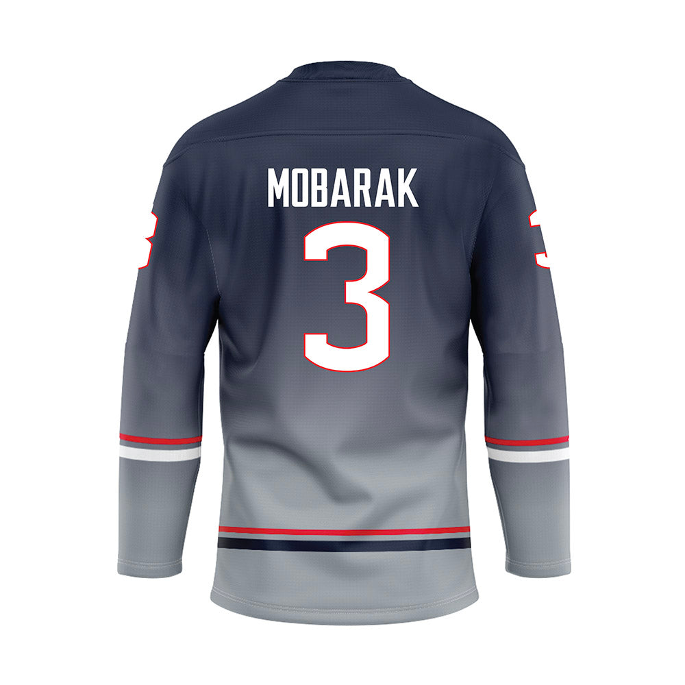 UConn - NCAA Women's Ice Hockey : Martha Mobarak - Grey Hockey Jersey