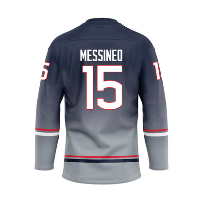 UConn - NCAA Men's Ice Hockey : Thomas Messineo - Grey Hockey Jersey