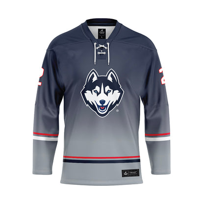 UConn - NCAA Women's Ice Hockey : Camryn Grimley - Grey Hockey Jersey-0