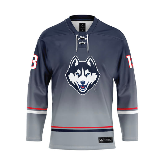 UConn - NCAA Women's Ice Hockey : Emma Eryou - Grey Hockey Jersey