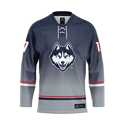 UConn - NCAA Men's Ice Hockey : Jake Percival - Grey Hockey Jersey