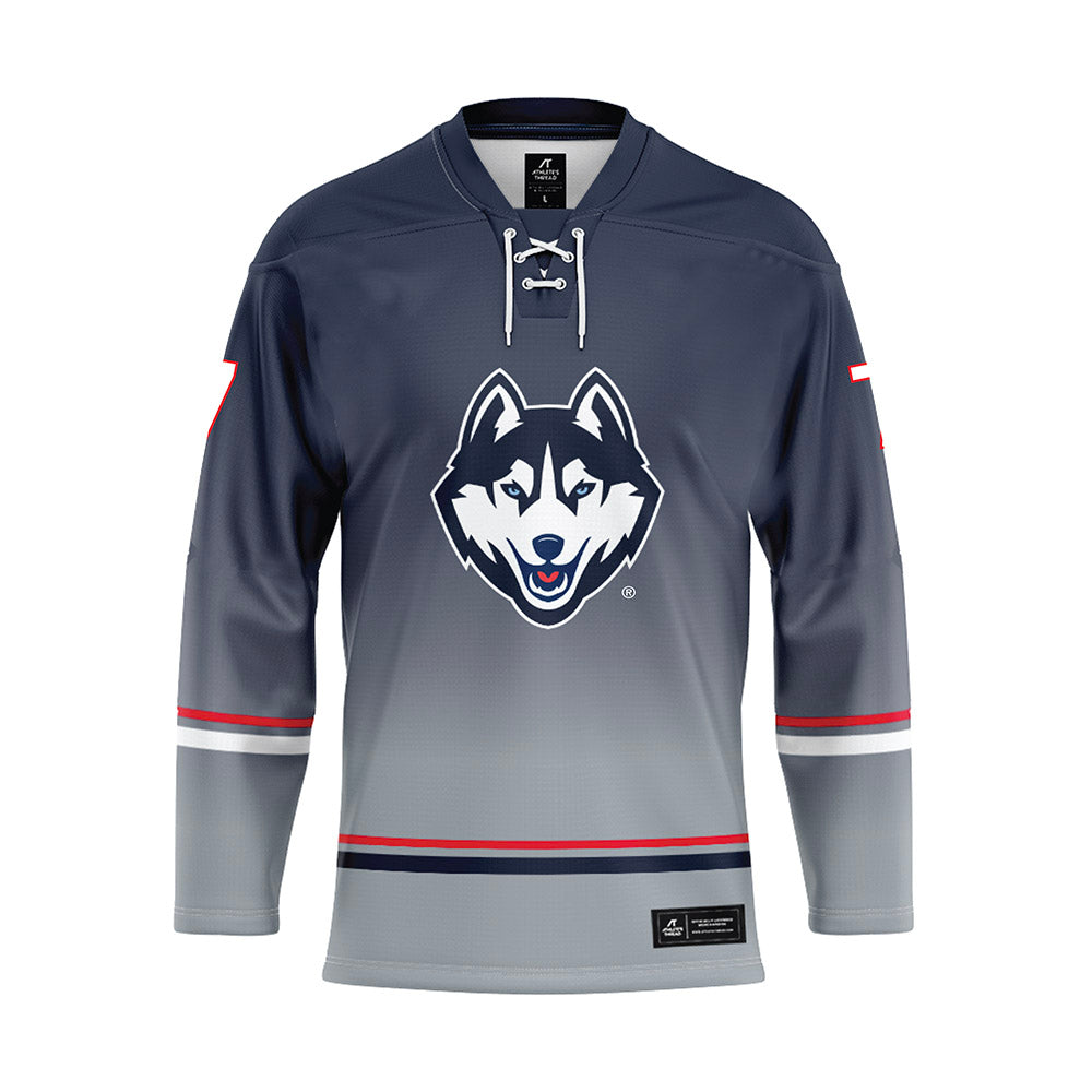 UConn - NCAA Women's Ice Hockey : Claire Murdoch - Grey Hockey Jersey-0