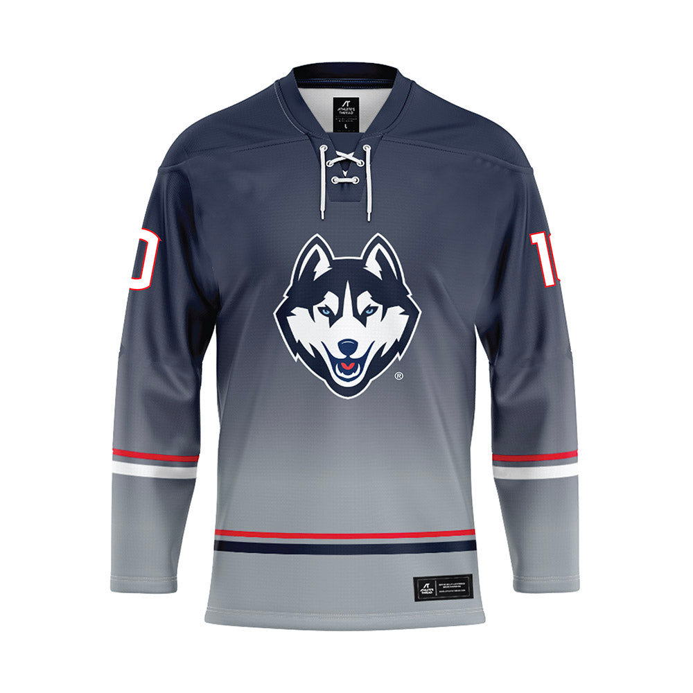 UConn - NCAA Men's Ice Hockey : Tristan Fraser - Grey Hockey Jersey