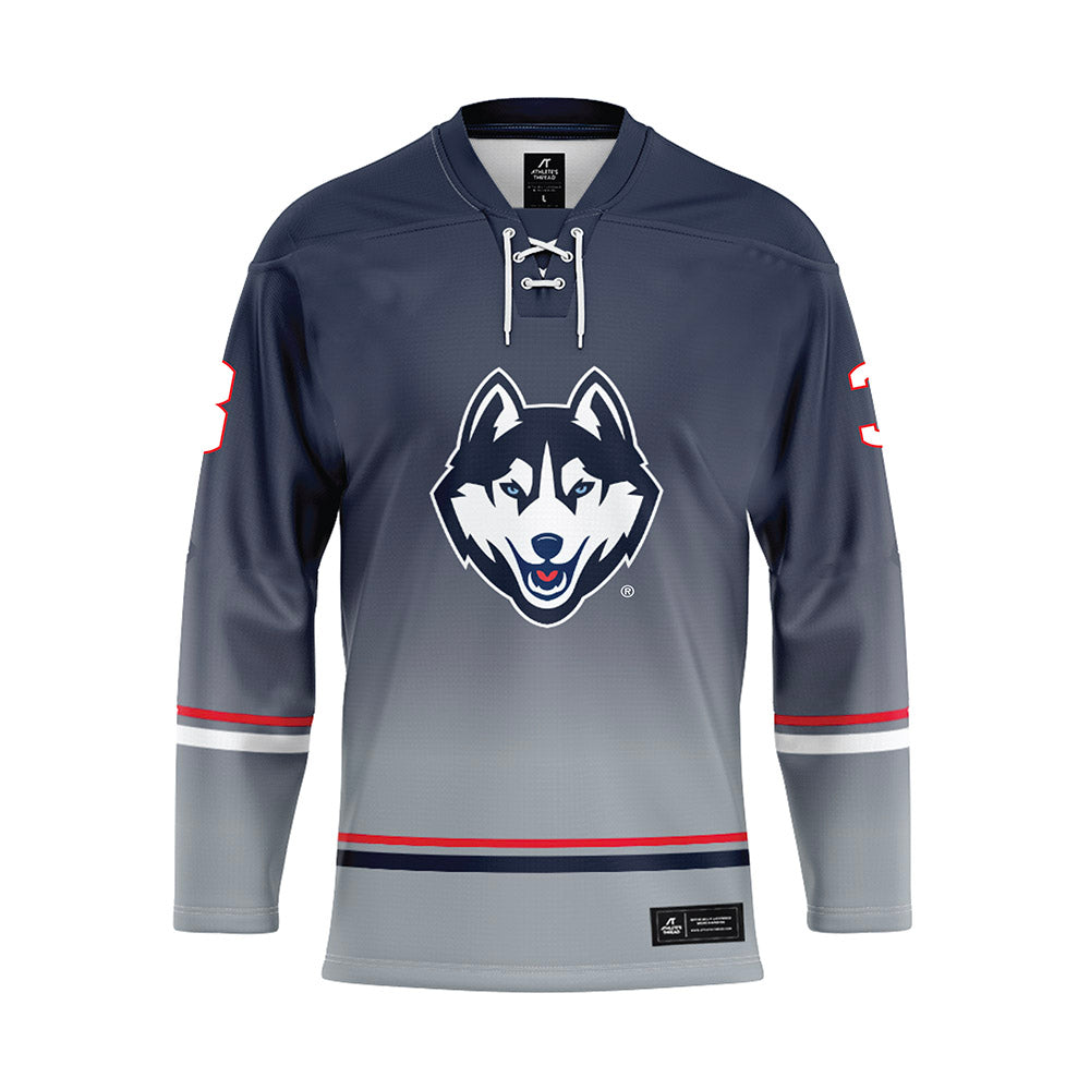 UConn - NCAA Women's Ice Hockey : Martha Mobarak - Grey Hockey Jersey