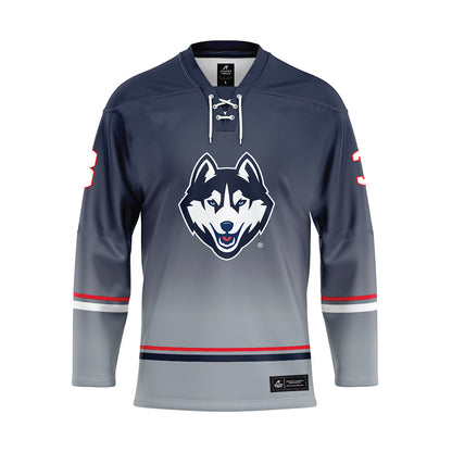 UConn - NCAA Women's Ice Hockey : Martha Mobarak - Grey Hockey Jersey