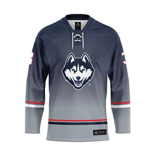 UConn - NCAA Women's Ice Hockey : Martha Mobarak - Grey Hockey Jersey