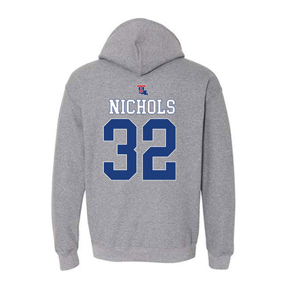 LA Tech - NCAA Baseball : Luke Nichols - Sports Shersey Hooded Sweatshirt-1
