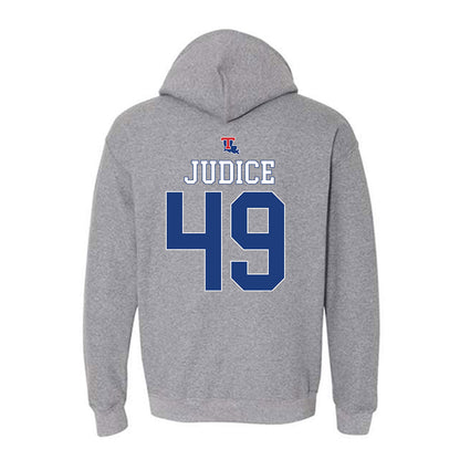 LA Tech - NCAA Baseball : Ethan Judice - Sports Shersey Hooded Sweatshirt-1