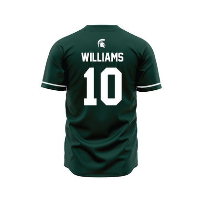 Michigan State - NCAA Baseball : Nicklas Williams - Green Jersey