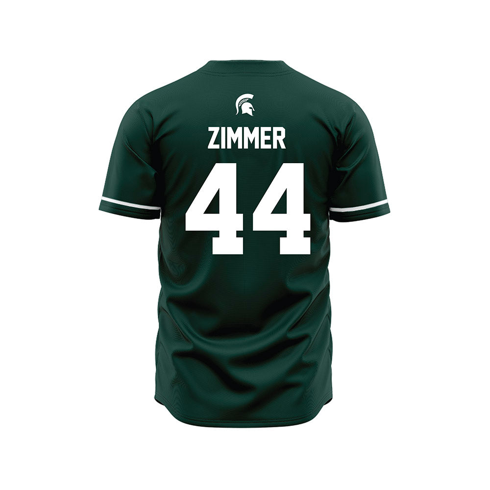 Michigan State - NCAA Baseball : Ryan Zimmer - Green Jersey-1