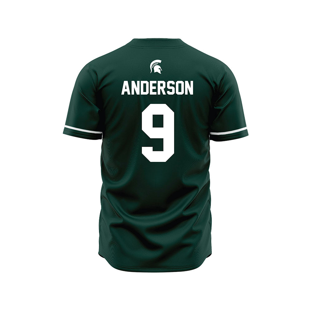 Michigan State - NCAA Baseball : Jacob Anderson - Green Jersey