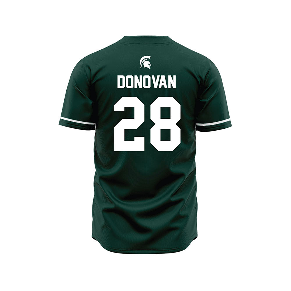 Michigan State - NCAA Baseball : Aidan Donovan - Green Jersey-1