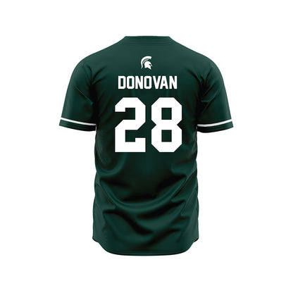 Michigan State - NCAA Baseball : Aidan Donovan - Green Jersey-1