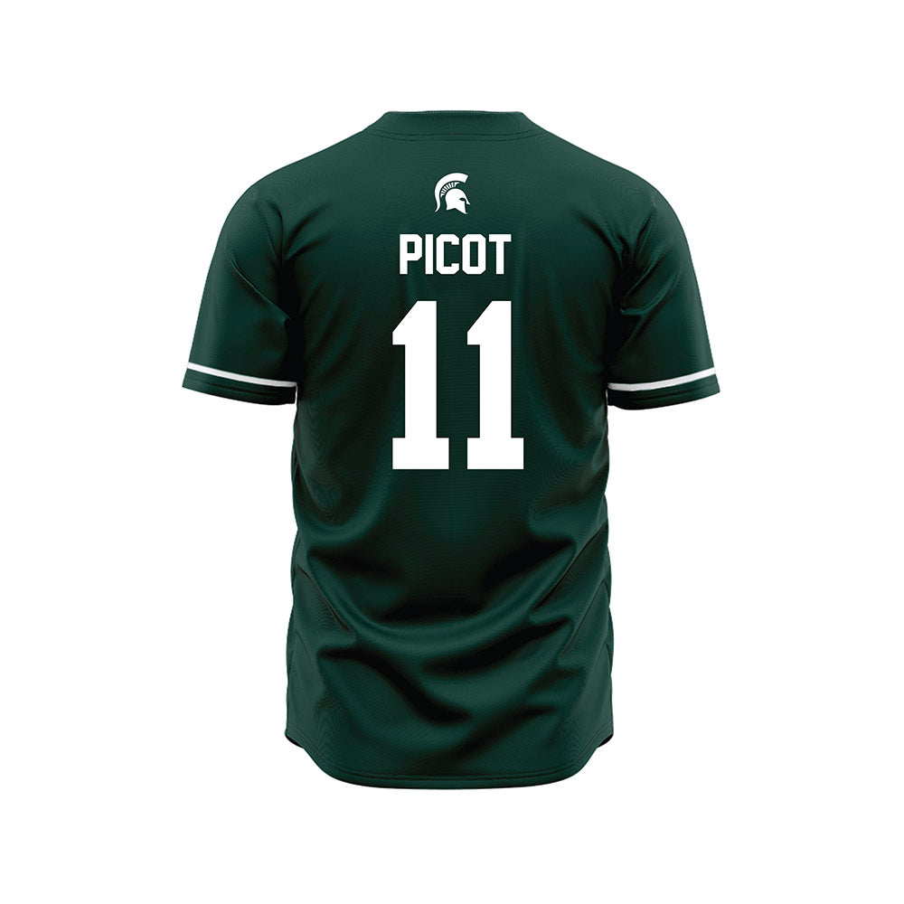 Michigan State - NCAA Baseball : Parker Picot - Green Jersey-1