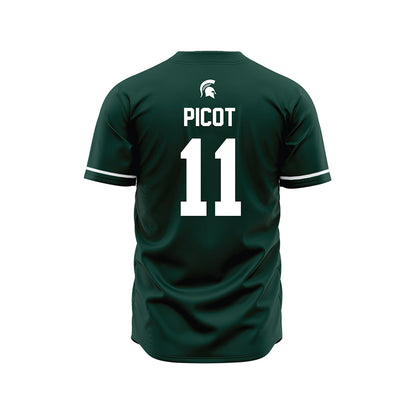 Michigan State - NCAA Baseball : Parker Picot - Green Jersey-1